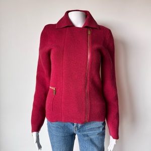 Barbara Lohmann 100% Cashmere Zip Front Cardigan Jacket Italy